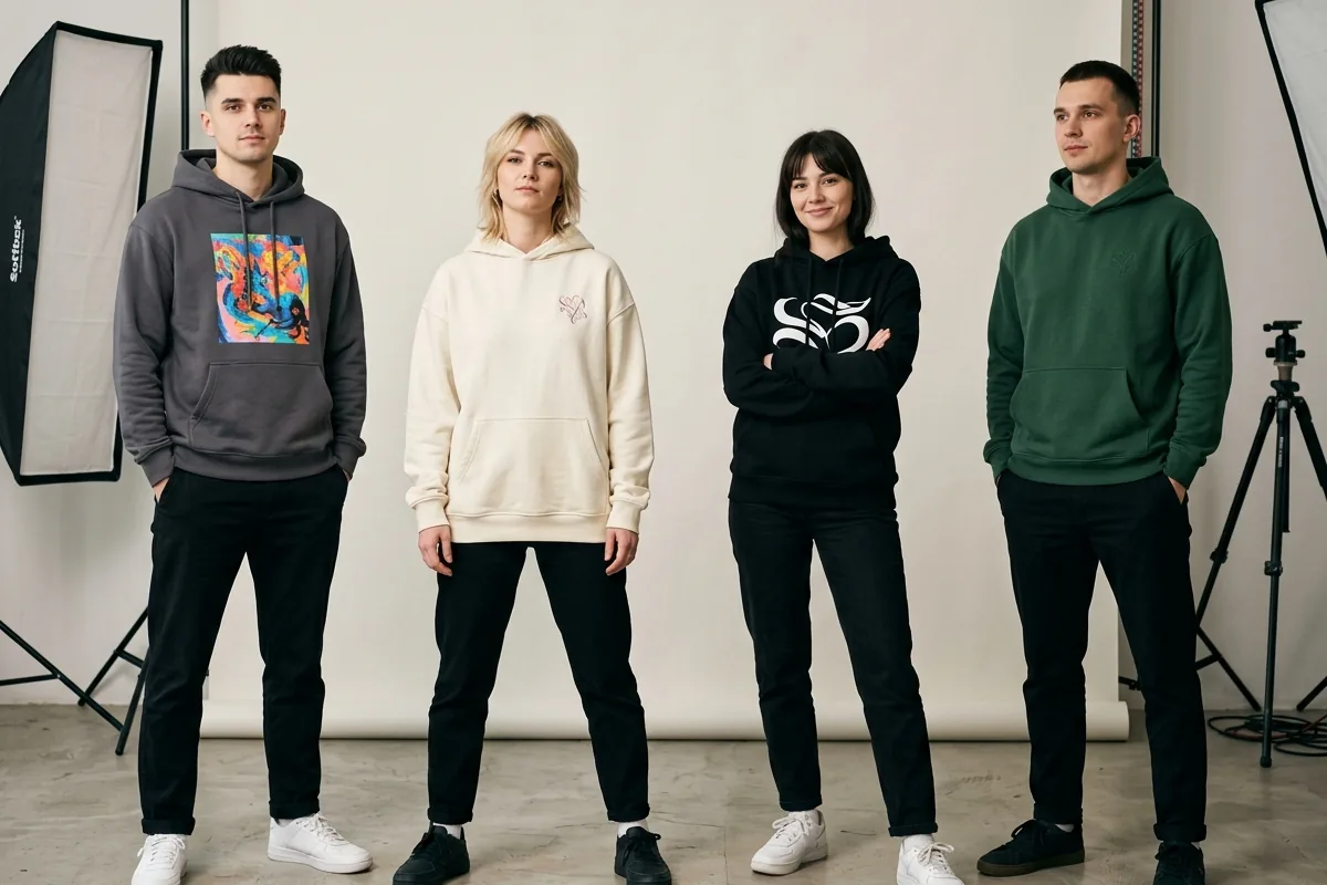 Худи с логотипом — корпоративный мерч, толстовки с DTF и вышивкой от Сибирской швейной фабрики «Аврора»